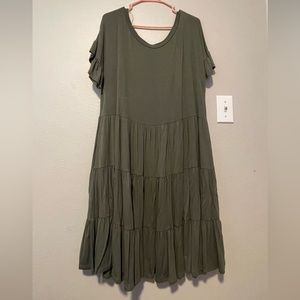 Flutter Sleeve 3-tier Dress